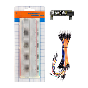 830-foro Solderless tagliere + 65 Ponticelli Pacchetto Tagliere Modulo di Alimentazione Kit per Arduino - Product Image 1