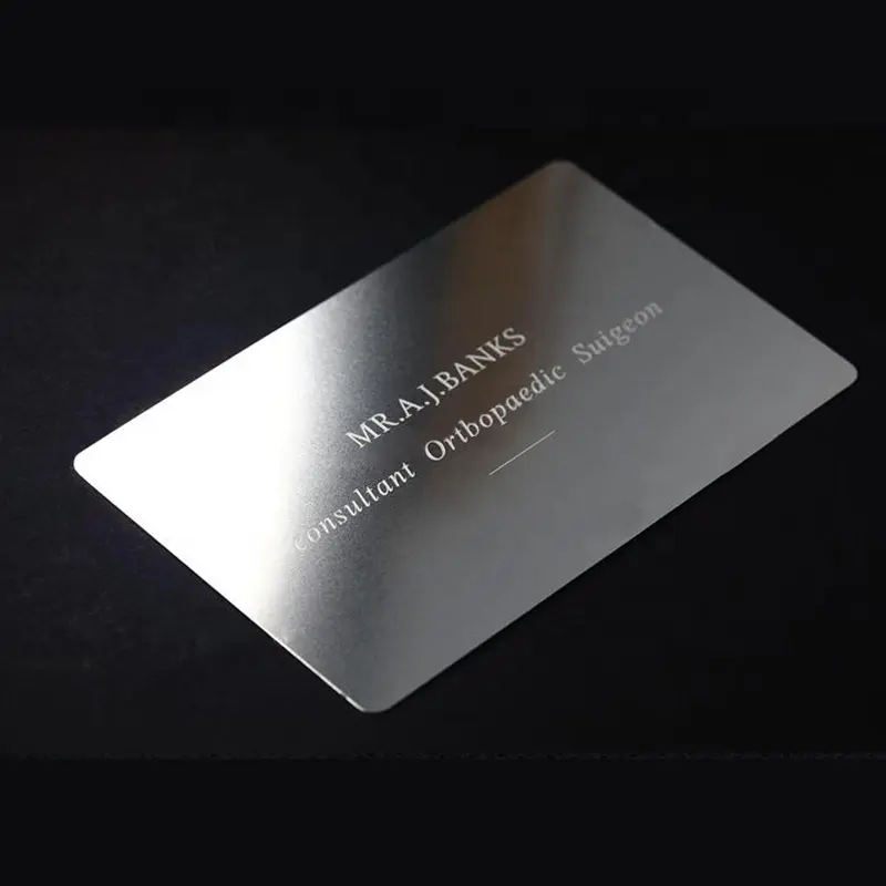 Wholesale customized logo promotional advertising stainless steel metal business card