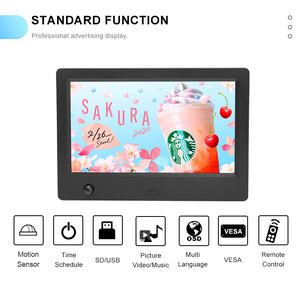Made in China <strong>LCD</strong> Frameless Mini <strong>7</strong> Inch Digital Photo Picture Frame <strong>Motion</strong> <strong>Sensor</strong> Video Frame - Product Image 2