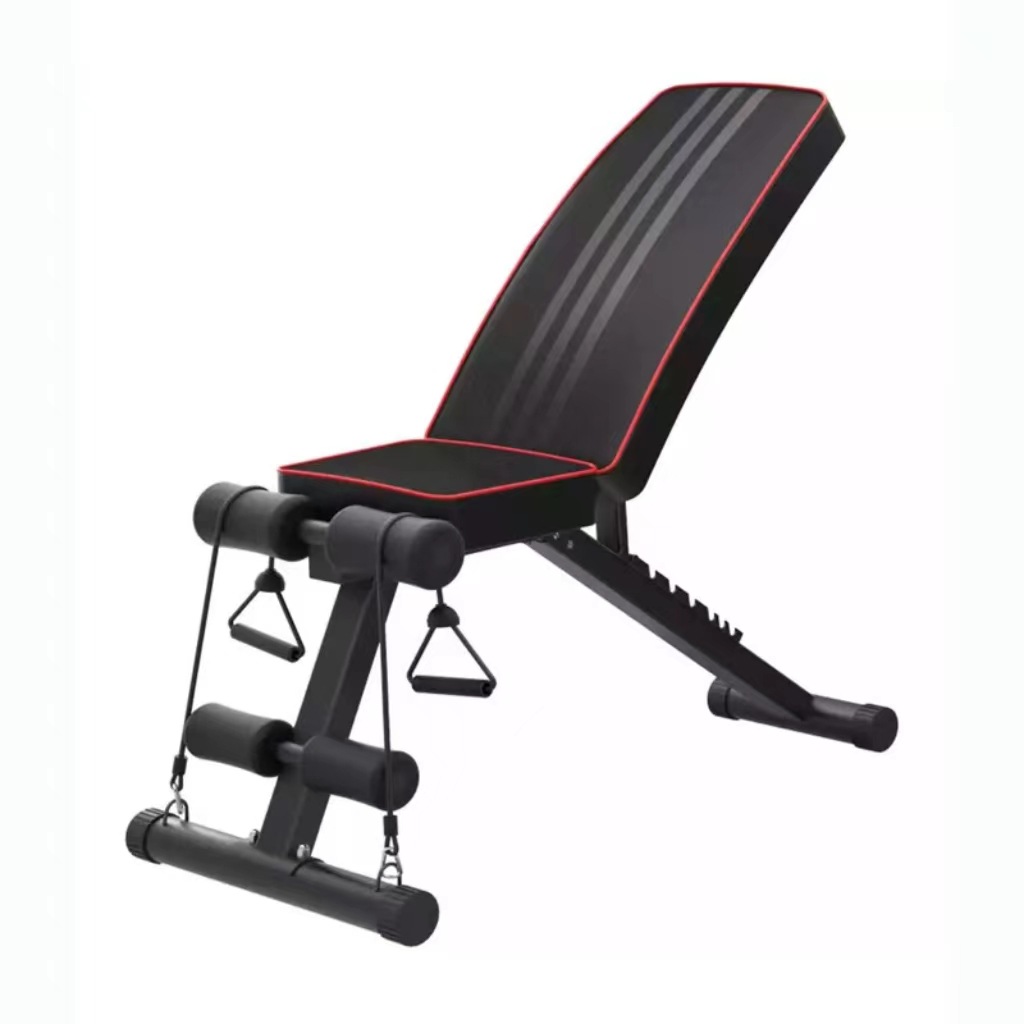 Banc d'haltères facile à installer avec corde de traction
