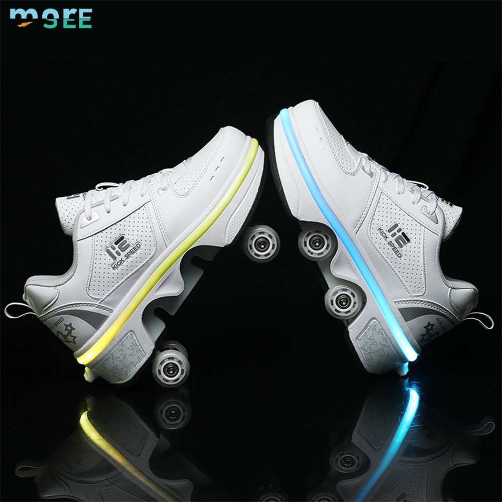 White B - light up boots