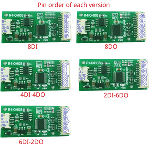 R4IOH08 8ch DC 5-24V RS485 Multifunctional DI-DO Module Digital NPN PNP <strong>Input</strong> <strong>Output</strong> <strong>Modbus</strong> RTU PLC Remote IO Expansion Board - Product Image 2
