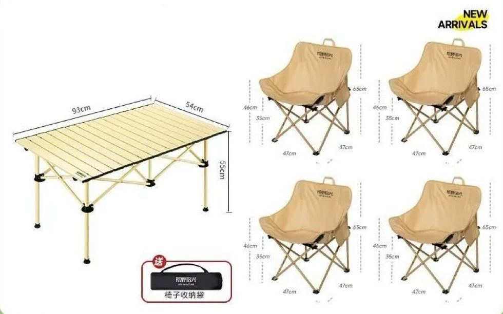 4 sillas con mesa intermedia