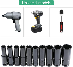 Auto Repair <strong>Tools</strong> Deep Drive Lmpact Electric Wrench Socket Adapter Manual Hexagonal Socket <strong>Kit</strong> - Product Image 6