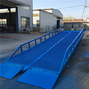 10 Ton Mobile Yard <strong>Loading</strong> Ramp Adjustable <strong>Height</strong> Forklift Container <strong>Dock</strong> Ramp Lift Machine