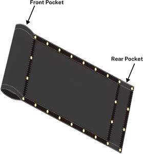 ผ้าใบกันน้ำ7นิ้ว x 14นิ้วมี2ช่องผ้าคลุมรถบรรทุกพื้นเรียบทนทานพร้อมตาข่ายทองเหลืองสำหรับรถพ่วง - Product Image 2