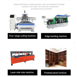 5.5kw SL1325 puerta de madera cnc cuatro proceso maquinaria de corte de cnc máquina de la máquina de fresado con carga y descarga de la plataforma - Product Image 6