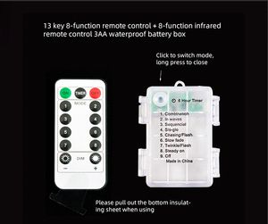 8light Functions Battery Operated with <strong>Remote</strong> Control <strong>Timer</strong> Waterproof Fairy Copper Wire <strong>String</strong> <strong>Light</strong> - Product Image 2