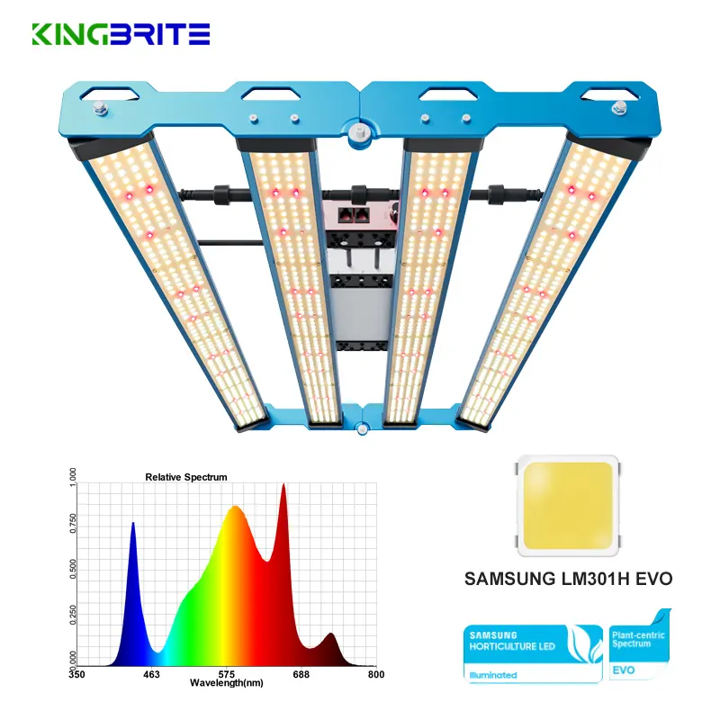 Sin impuestos a la UE, el más nuevo 2024 KingBrite 320W Samsung LM301H EVO con barra de luz LED de cultivo de espectro completo Osr 660nm 730nm