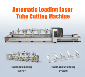 Macchina da taglio automatica per tubi in metallo con Laser a fibra CNC macchina da taglio per alimentazione automatica con supporto rotante formati AI BMP PLT Yaskawa - Product Image 2