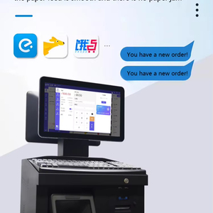 Terminal POS de PC dual con pantalla táctil de 14 pulgadas, caja registradora, todo en uno, sistemas POS, impresora de escáner, NFC, pago de supermercado - Product Image 4