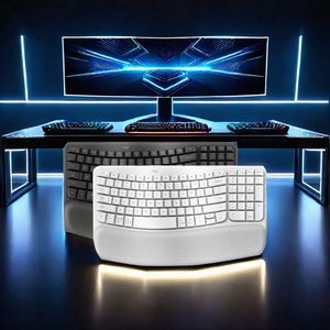 Bargain Goods Original Logitech Wave <strong>Keys</strong> Usb Dual Mode Backlight Waterproof Rechargeable Wireless Mechanical Ergonomic <strong>Keyboard</strong> - Product Image 1