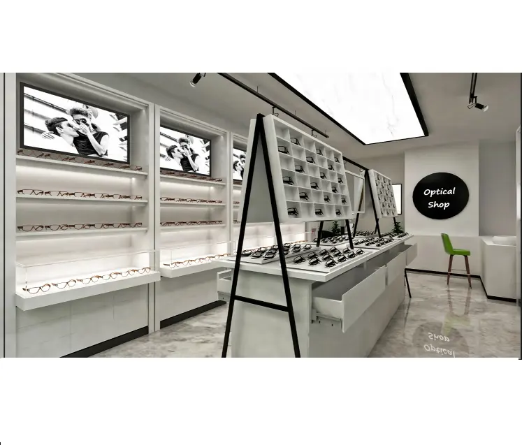 Óptica Óculos de Loja de Móveis de Exibição Stand de Exibição Loja de Design Da Loja de Óptica Mostrar Rack