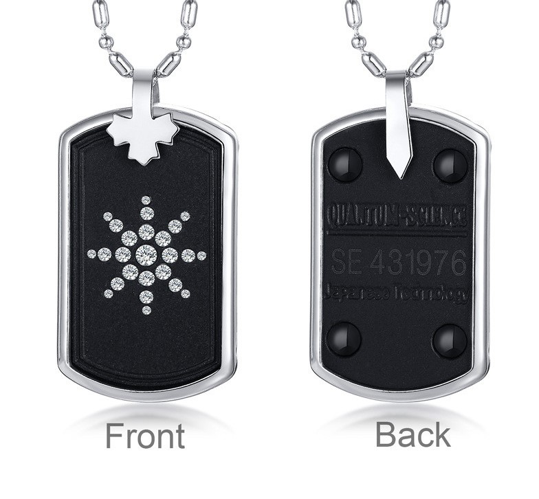 Black with crystal and metal case