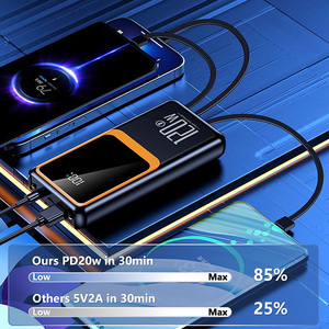 Wholesale Portable Charger fast Charging LCD Display Power Bank 10000mah 20W PD with 4 <strong>Outputs</strong> and 3 <strong>Inputs</strong> 10 Plastic - Product Image 3