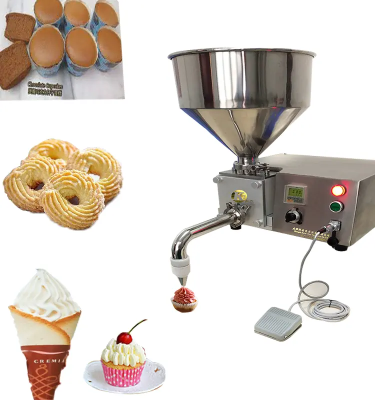アイスクリーム製造機パフ、ケーキ、ドーナツ、キャンディー、マシュマロ充填食品製造機