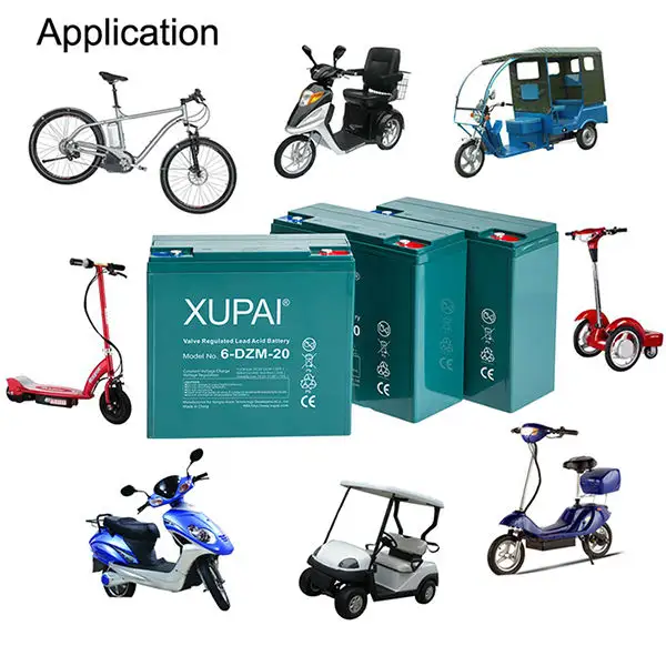 XUPAI इलेक्ट्रिक ट्राइसाइकिल सीलबंद 20ah 12v