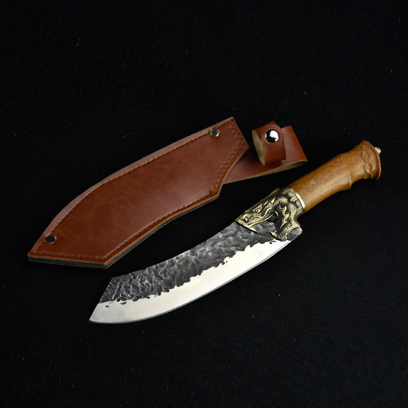 Long chi scimitar leather cover brown