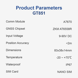 Gps Con芯片4g车载GPS定位器实时跟踪装置，用于汽车迷你智能Gps定位器跟踪器车载 - Product Image 6