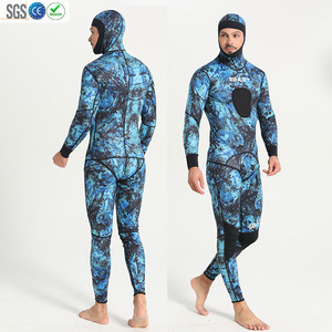 Tùy chỉnh 3mm 5mm Neoprene trùm đầu dài tay áo lặn phù hợp với người đàn ông ngụy trang spearfishing Wetsuit cho câu cá kayak - Product Image 2