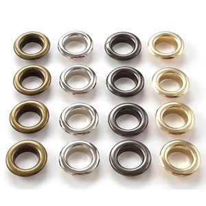 工厂高品质服装孔眼定制纽扣圆形金属孔眼黄铜孔眼袋装 - Product Image 1