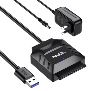 跨境SATA到USB 3.0适配器，带12V2A电源5g速度传输硬盘驱动器电缆，用于2.5 3.5英寸HDD SSD - Product Image 1