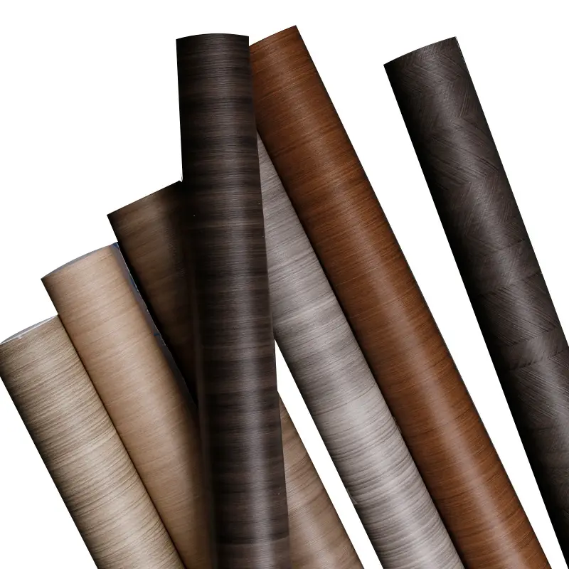 Vendita calda in legno venatura sottovuoto pellicola per arredamento arredamento pelle sensazione di legno Texture in PVC laminazione pellicola lamina membrana