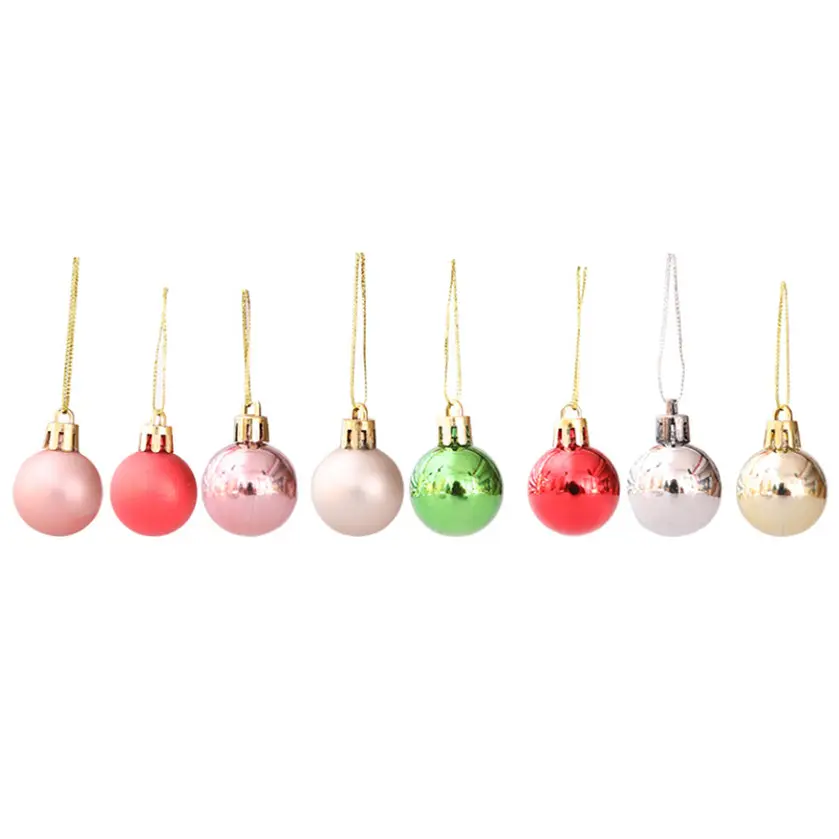 Melhor Venda 24 pcs 6 Colorido Rattan Bolas Decorações De Natal Árvore Enfeites De Plástico Bola De Natal Para Shopping ou Casa