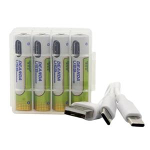 Çift A lityum iyon batarya şarj edilebilir LR6 AM3 AA boyutu 1950mAh mikro USB şarj 1.5V AA piller - Product Image 1