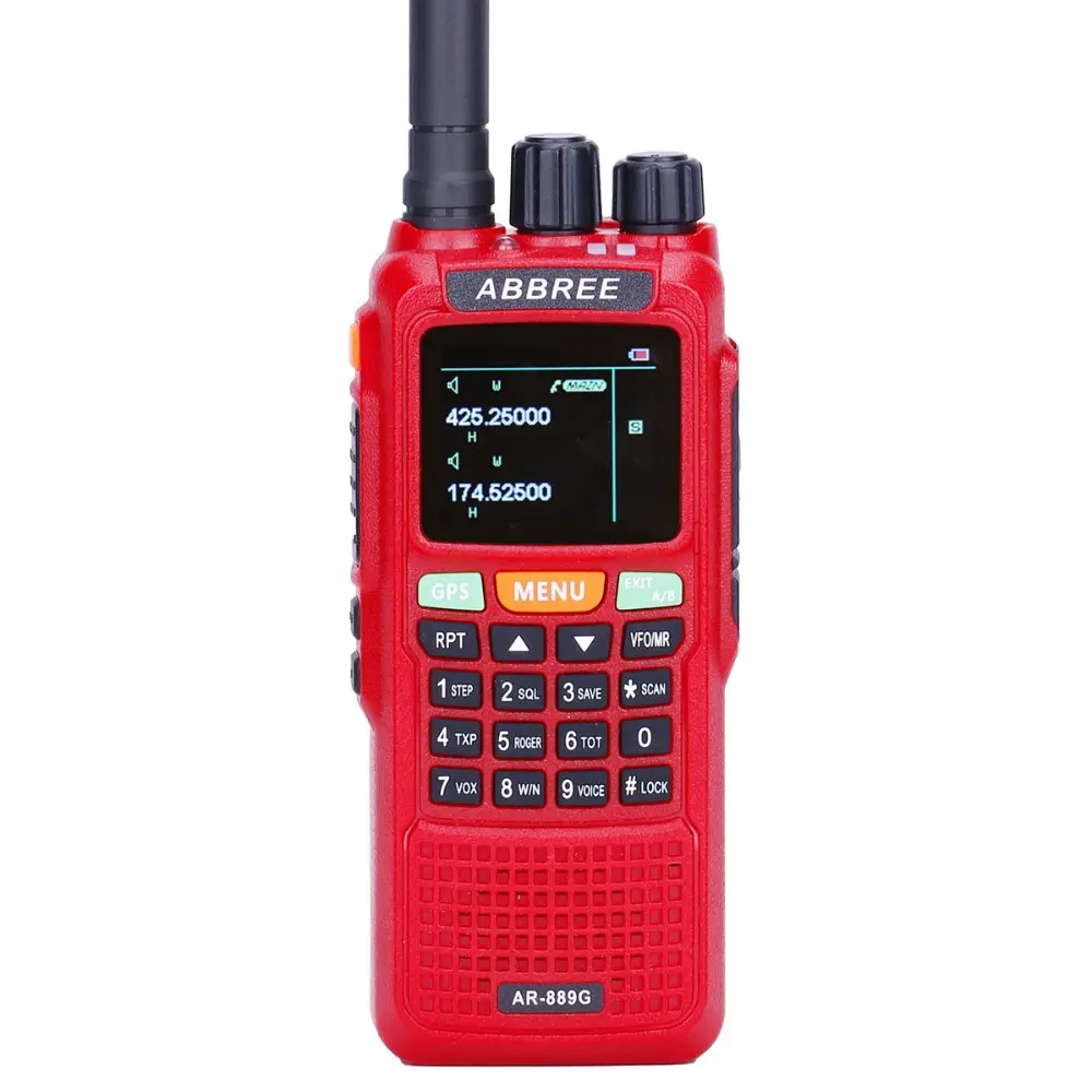 ABBREE AR-889G SOS 999CH çapraz bant tekrarlayıcı çift bant VHF UHF Ham HF telsiz 889G GPS 10W Walkie talkie