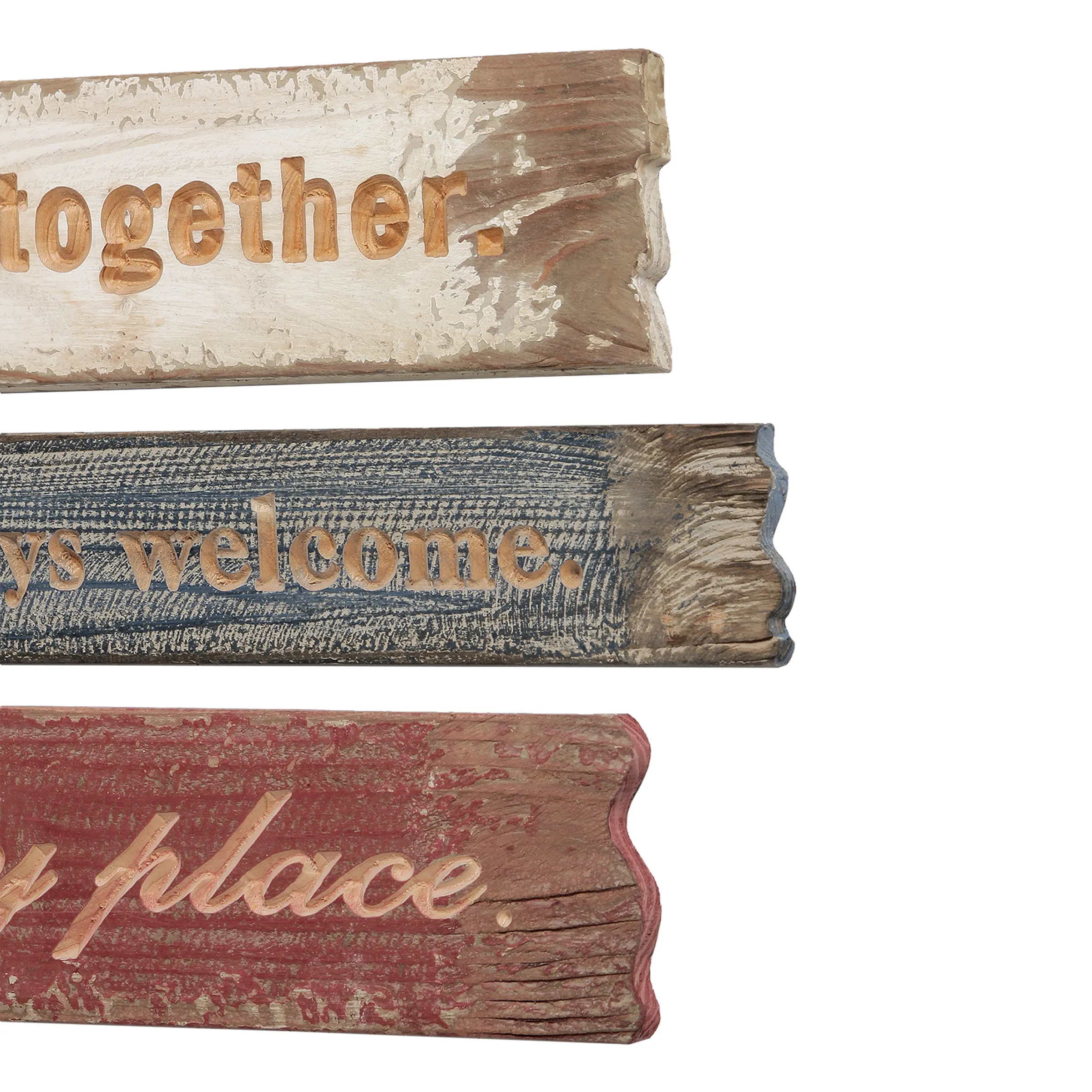 Juegos de letreros artesanales de madera personalizados, para el hogar Decoración rústica, letras colgantes de pared desgastadas