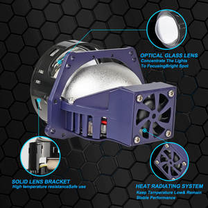 A80 yeni varış Car Led lazer projektör Lens Bi Led projektör far tahribatsız kurulum için projektör Lens araba - Product Image 4