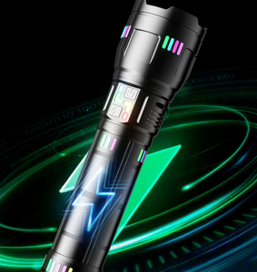 Tùy chỉnh 100000 lumen dẫn ngọn đuốc chiến thuật đèn pin USB nhôm có thể sạc lại hợp kim cơ thể đèn cho săn bắn hoặc khẩn cấp - Product Image 3