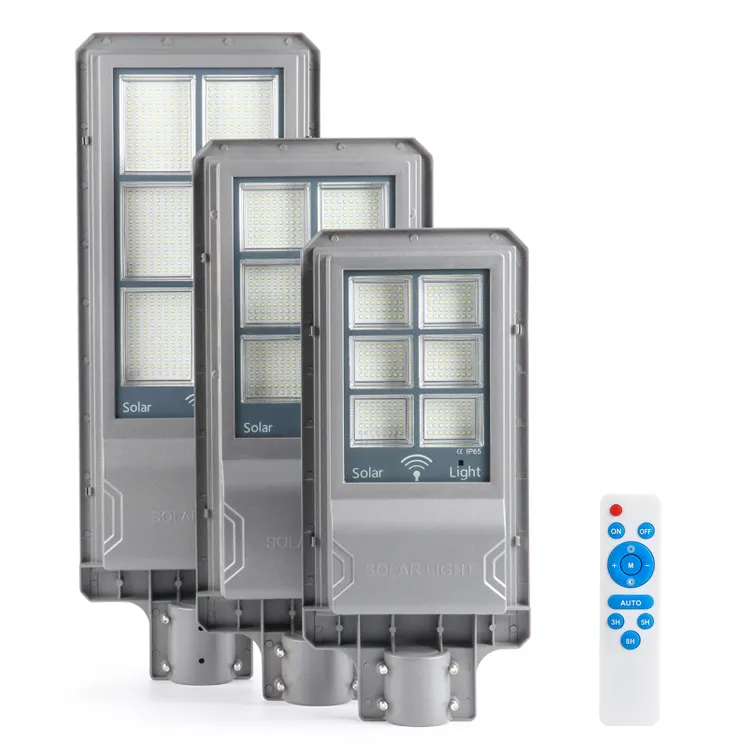 Bopu wadah aluminium terintegrasi, lampu jalan led tenaga surya IP65 tahan air 100W 150W 200W