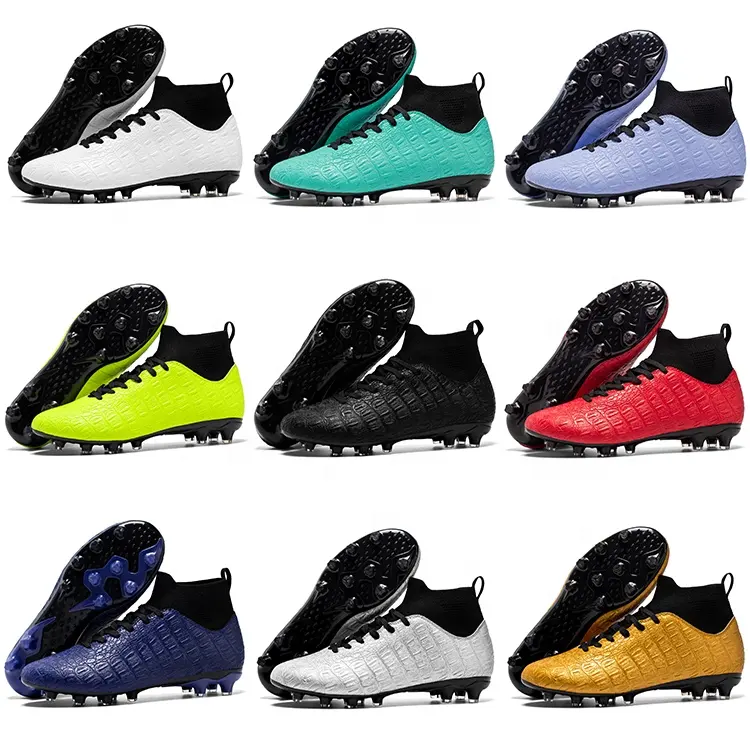 Adult Children Soccer Boots High Top FG Cleats Training Outdoor Football Shoes Zapatos Futbol Multicolor Phantom Shoes Football