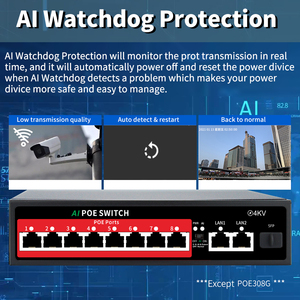 HUOYI OEM 4/6/8/16 Port POE anahtarı 48V aktif POE IEEE802.3 AF/ip kamera için yönetilmeyen poe anahtarı - Product Image 3