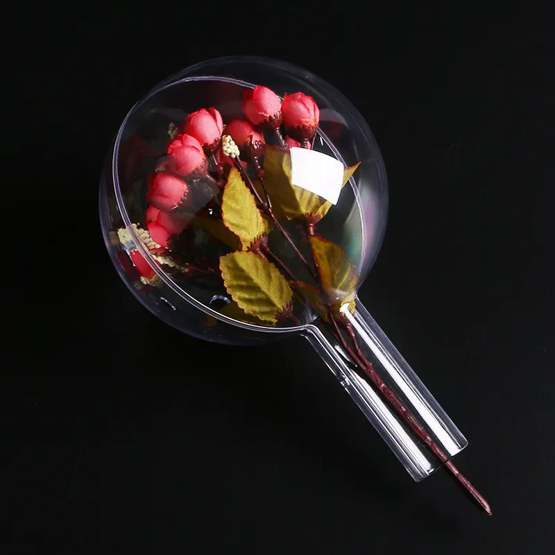 Nuovo pianeta acrilico confezione di fiori materiali per Bouquet palla Bobo acrilica trasparente con manico forniture per feste decorazioni natalizie