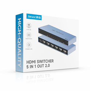 Adaptador de conmutación 5 en 1 salida HDMI 2,0 4K @ 60Hz 4K @ 30Hz 1080p @ 60Hz HDMI Spliter con potencia remota IR DC5V