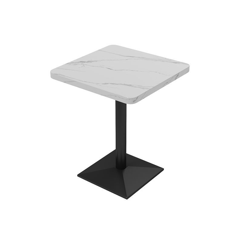 Tavolo quadrato a doghe - 60x60 cm - gambe in ferro battuto
