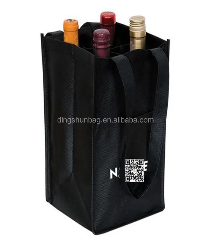 Borsa ecologica personalizzabile di alta qualità del vino della bottiglia con il Logo