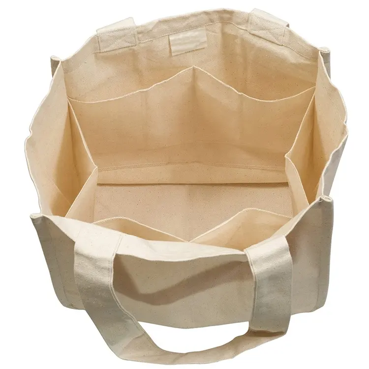 Экологичная моющаяся продуктовая Сумка-тоут из органического натурального хлопка, многоразовая сумка для покупок с ручками