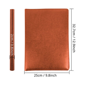 Carpeta de cuero PU A4 para documentos, carpeta de portafolio de cuero PU con calculadora - Product Image 2