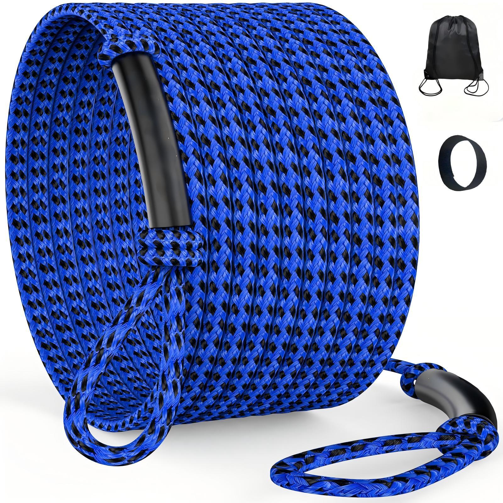 Anillo de tracción de doble cara con puntos azules y negros de 18 metros + mango de espuma