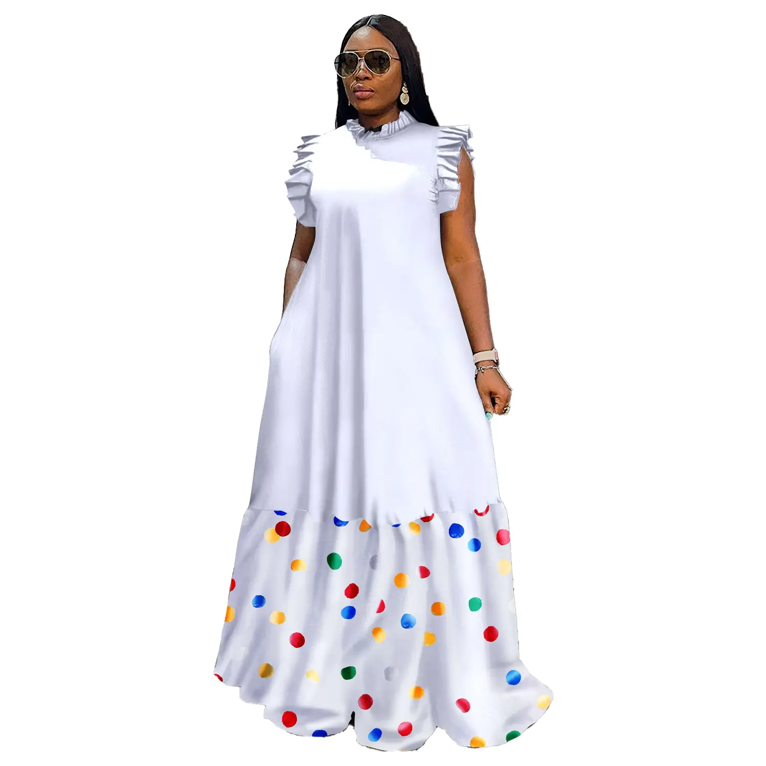 2023女性のためのエレガントなアフリカのドレスダシキ秋春マキシドレスレディース伝統的なアフリカの服