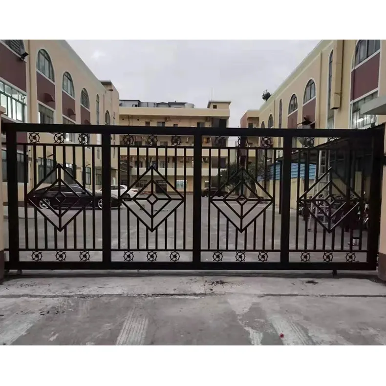 Cheap bar entry gate main gate design safety metal wrought iron gate for sale