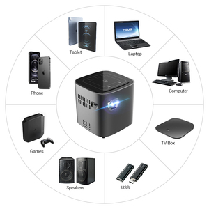 Mini Cube-proyector de vídeo portátil para teléfono móvil, dispositivo de proyección con pantalla táctil LED, Android, Dlp, 4k - Product Image 6