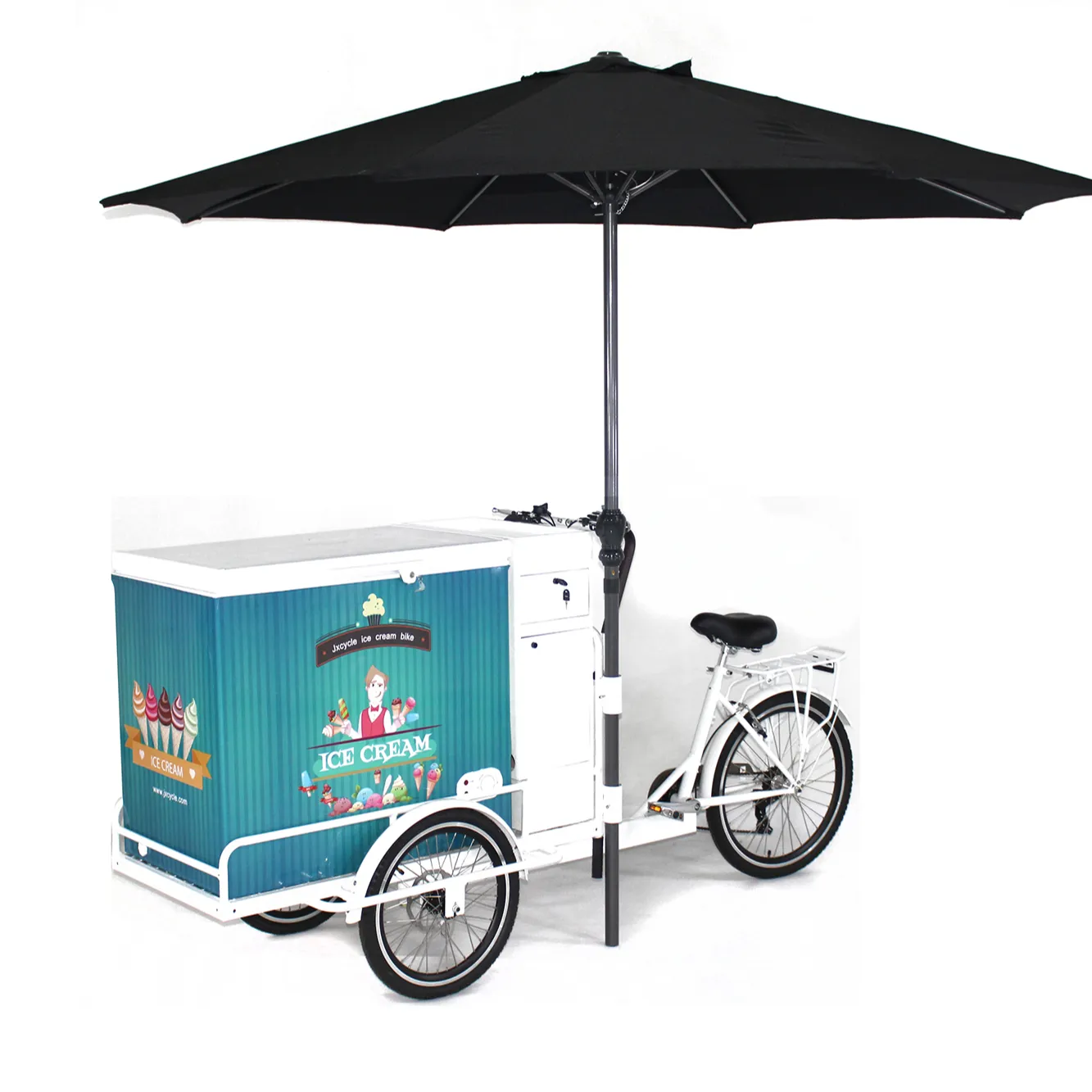 2022 Electric Ice Cream Tricycles 3 Wheels Adult Cargo Bike Freeze Tricycle Food Carts