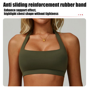 2026 New arrivals Ladies chạy độc đáo sexy backless U cổ áo ngực của phụ nữ crop Tank <span class=keywords><strong>Top</strong></span> Dây cổ cao hỗ trợ mềm áo ngực thể thao - Product Image 4