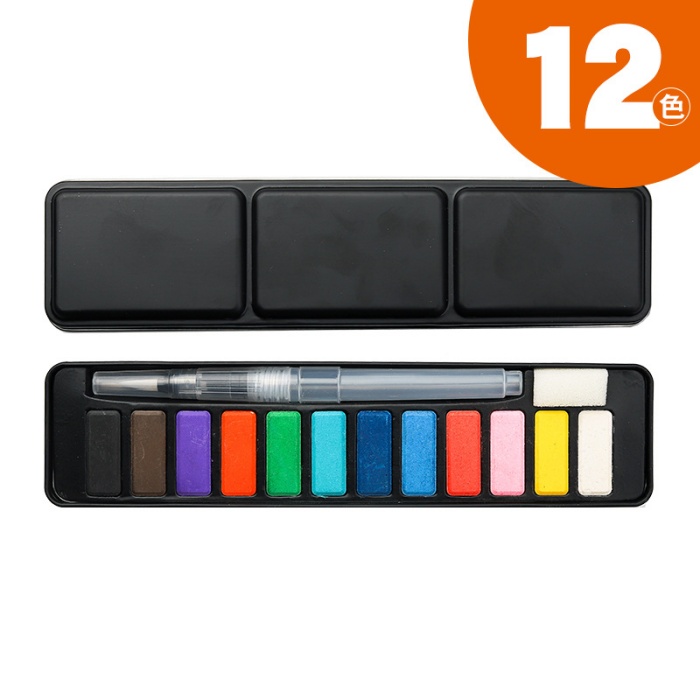 Boîte en fer noir 12 couleurs