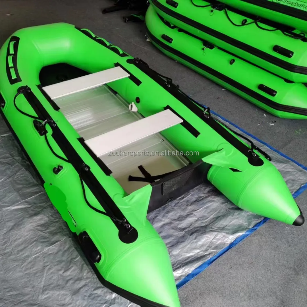 New Gray Heavy-duty Foldable 10 ft Inflatable Boats Fishing Raft Power Boat Zodiac Dinghy Tender Boat